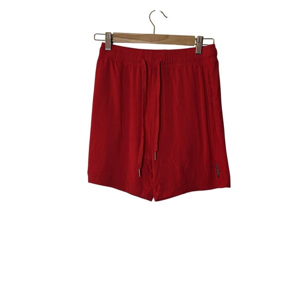 Comfort 2-Piece Lounge Set – Red – Top XS + Shorts S – Soft Cotton Matching Set - Picture 3 of 6